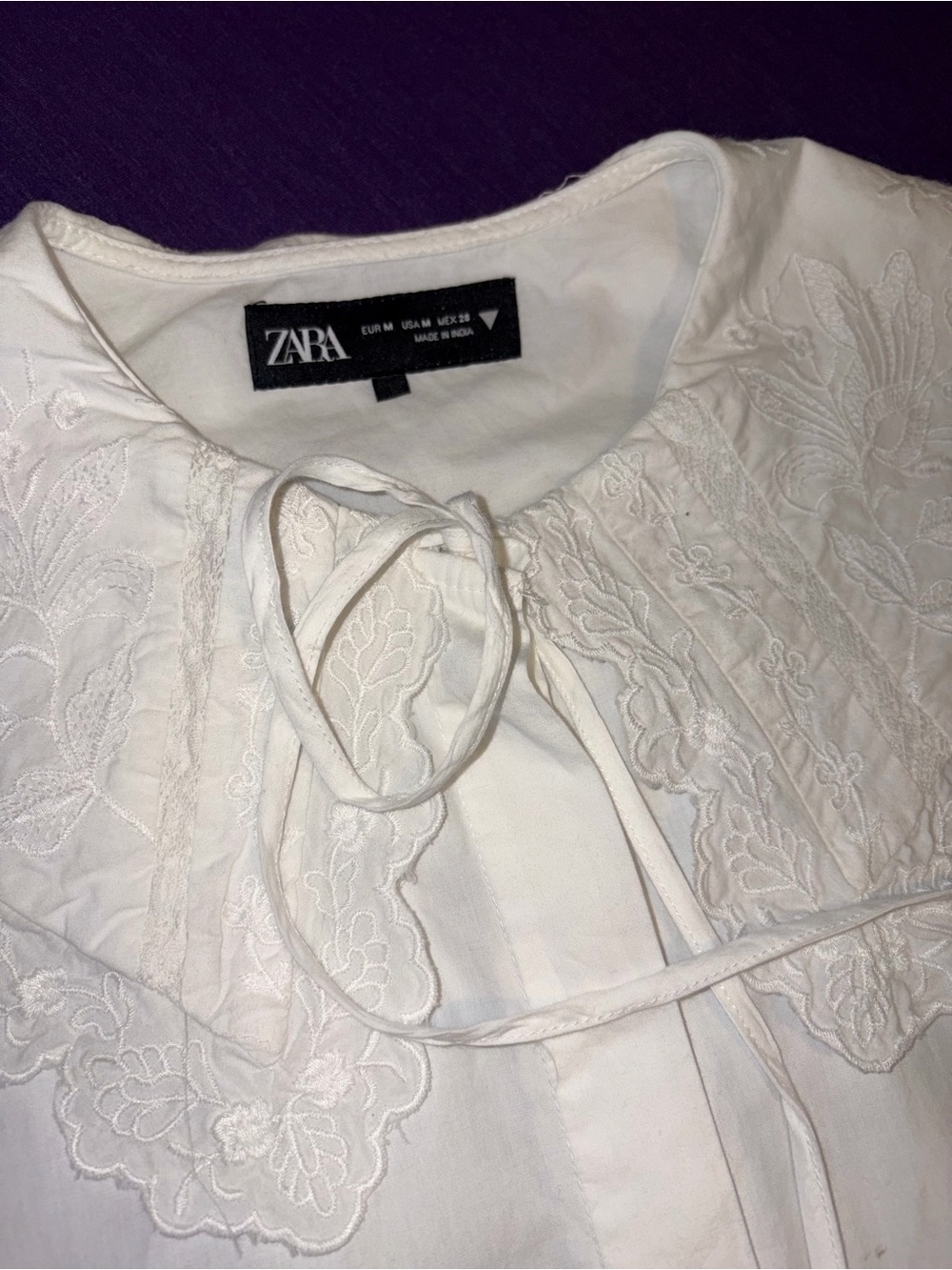 2 Zara Button Up Top’s with Peter Pan Collars- Basically New! - Picture 3 of 8
